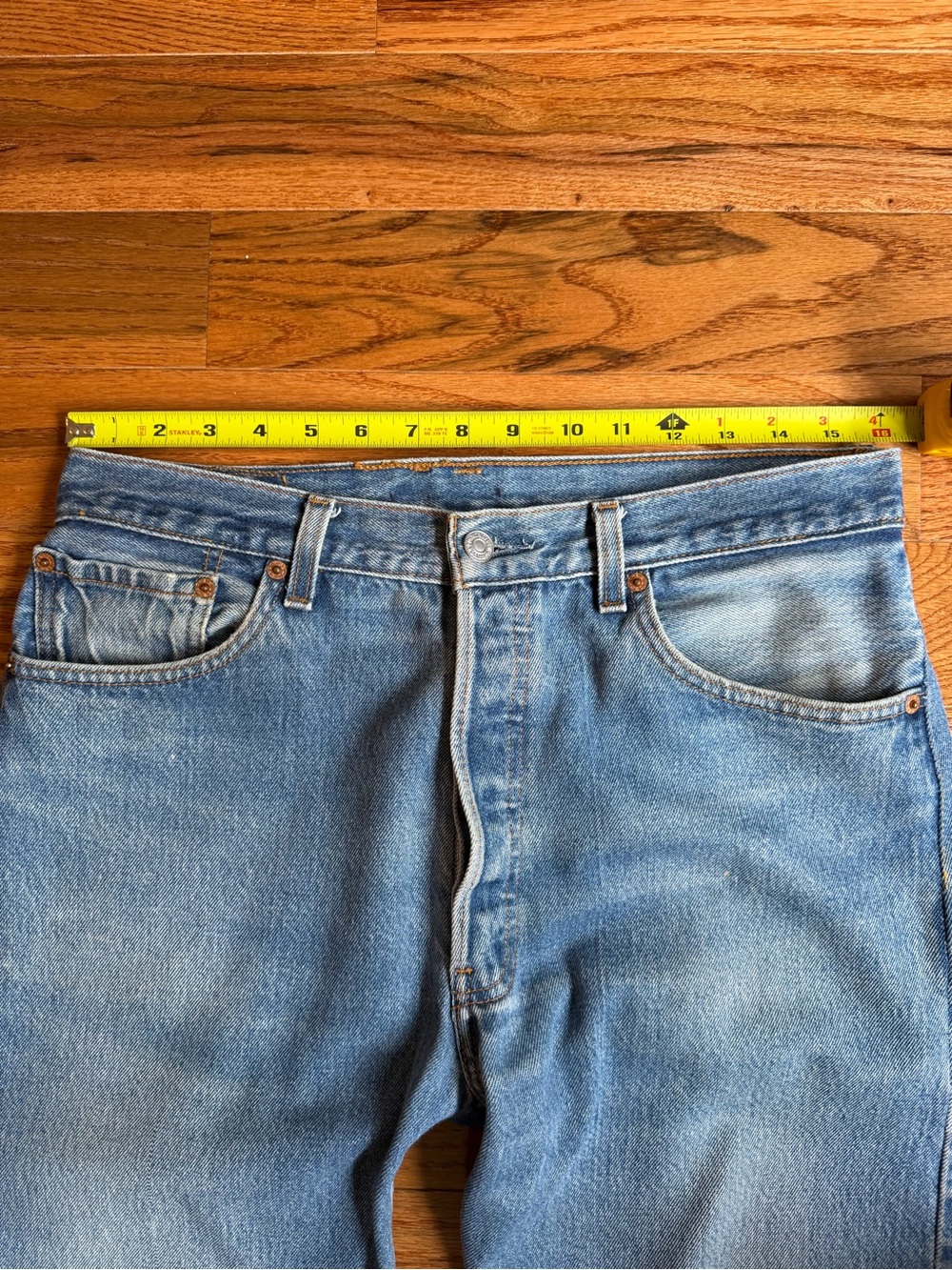 Vintage Levi’s 501 Light Blue Denim Jeans - Picture 6 of 7